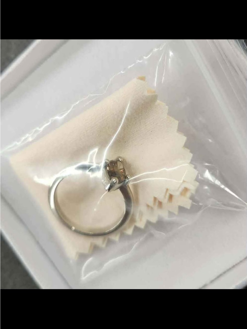 White Gold Solitaire Ring with Gorgeous Chocolate Marquise Diamond